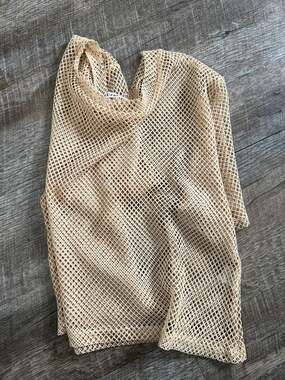 CLOZOZ Beige Mesh Fishnet shirt